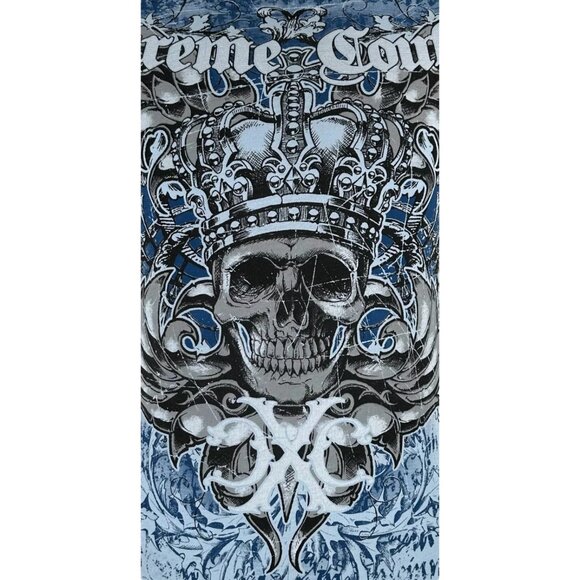 Xtreme Couture by Affliction Men's T-Shirt Crusaders Blue Biker S-2XL - Picture 8 of 10